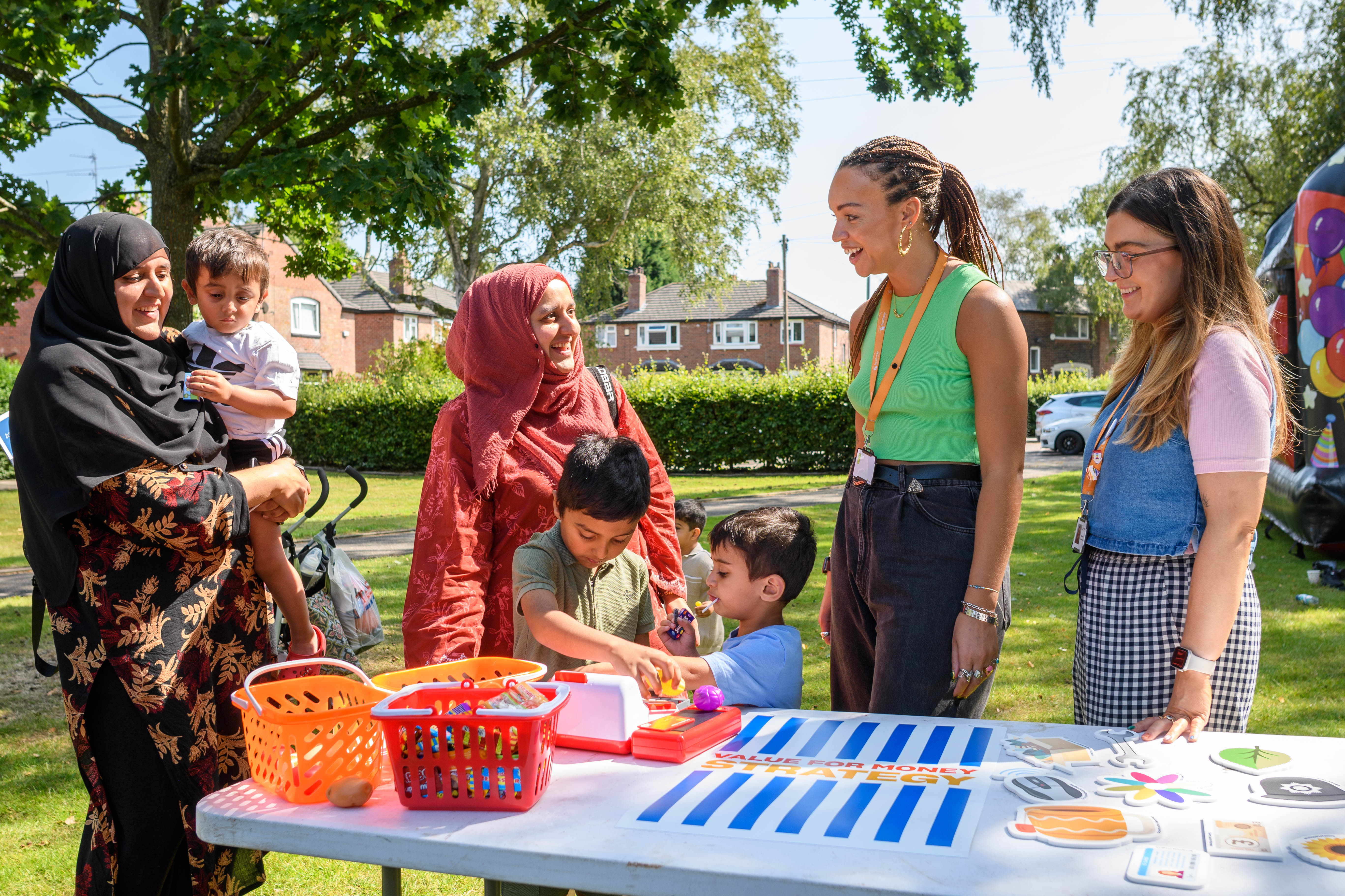 Residents at a community engagement day