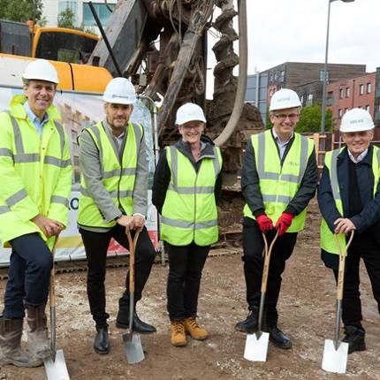 Partners At The Start On Site For Two Didsbury Point Southway Housing